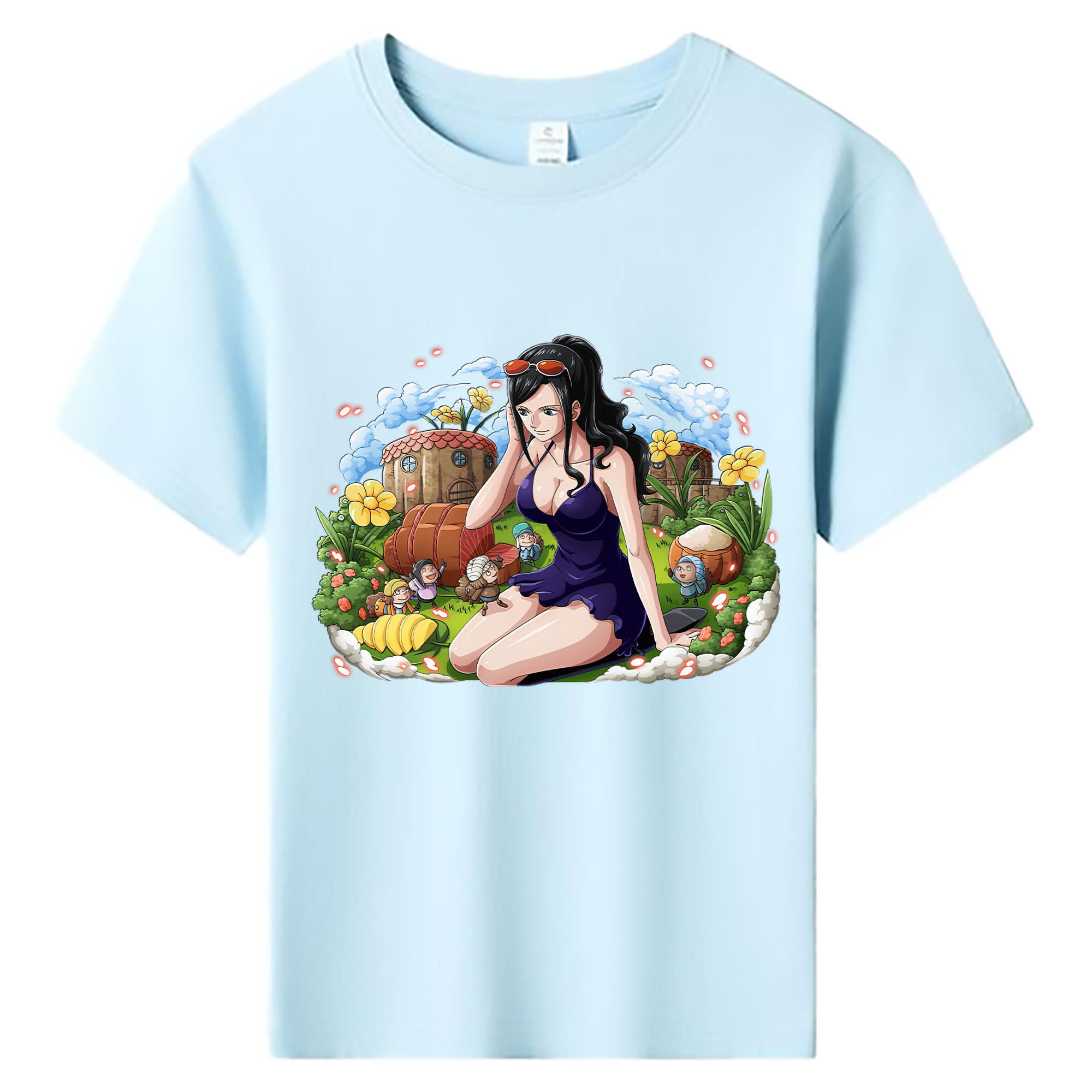 ワンピース ニコ・ロビン ONE PIECE Nico Robin 綿100％キッズTシャツ（フロントプリント）